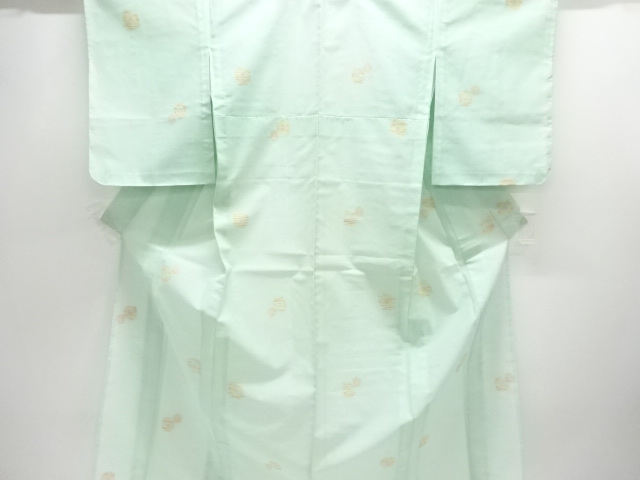 抽象花唐草模様織り出し夏着物